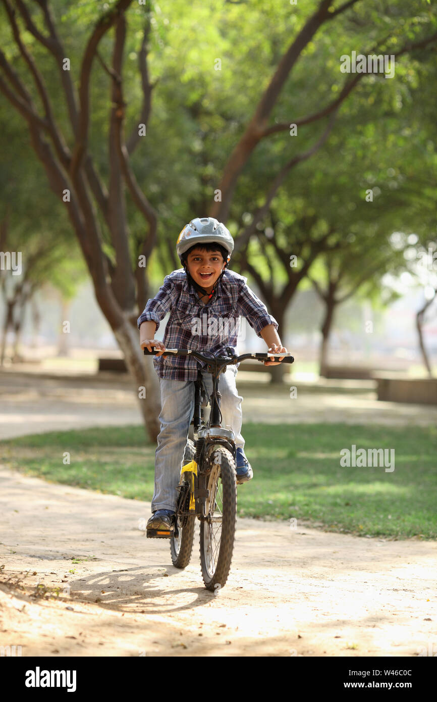 boy riding cycle