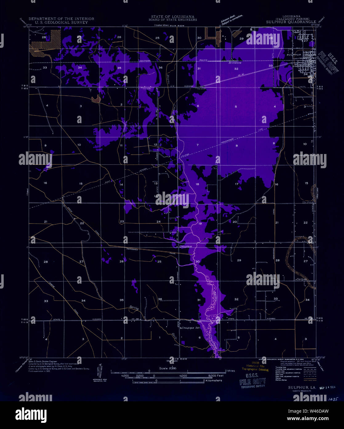 Sulphur louisiana map hires stock photography and images Alamy