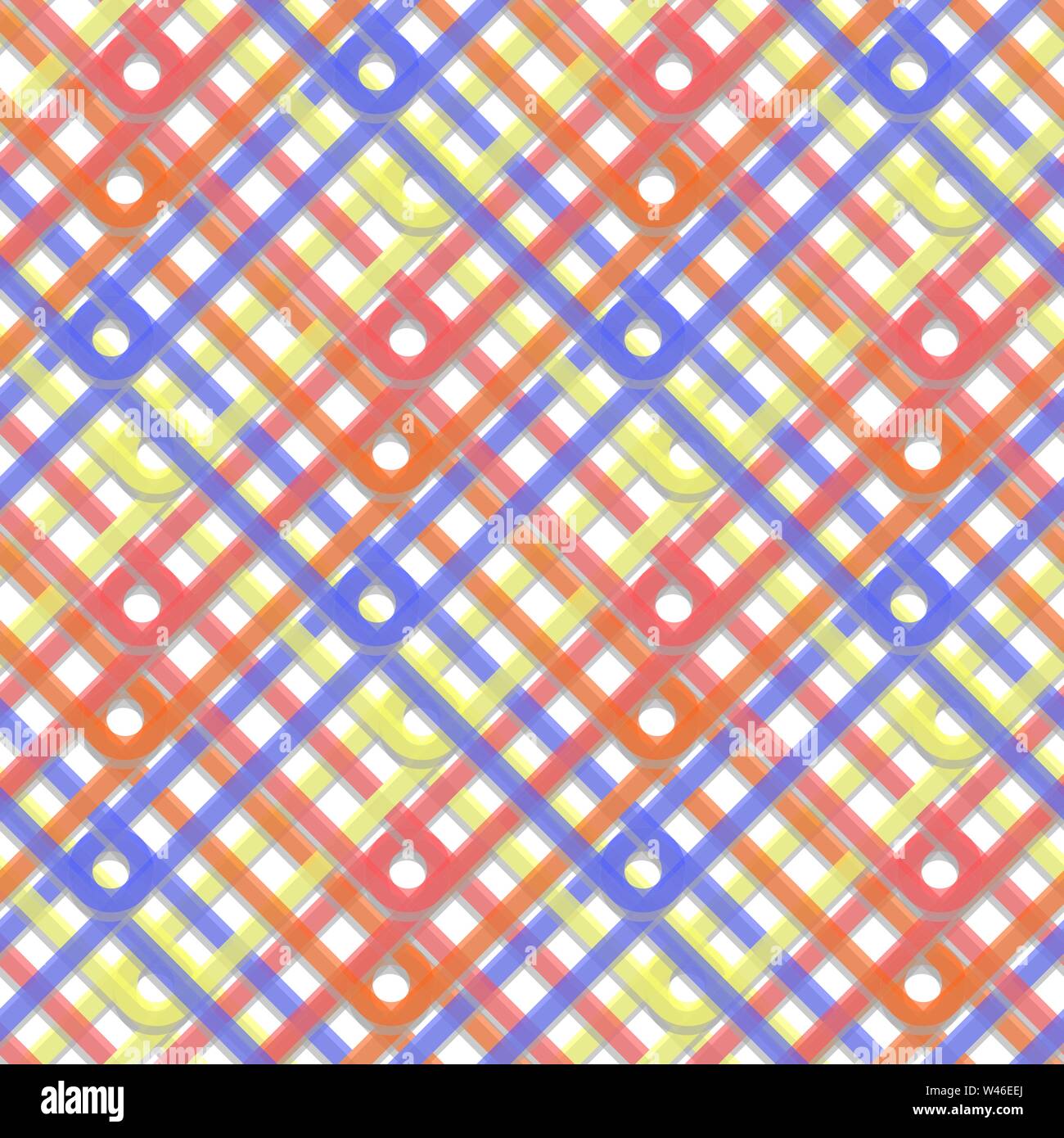 Rectangles and lines seamless pattern red, black, blue, grey eps 10 Stock Vector