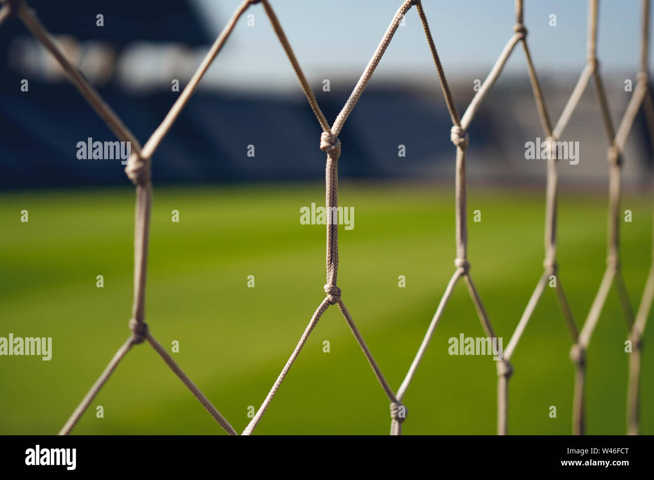 Nets of a soccer field Stock Photo Alamy