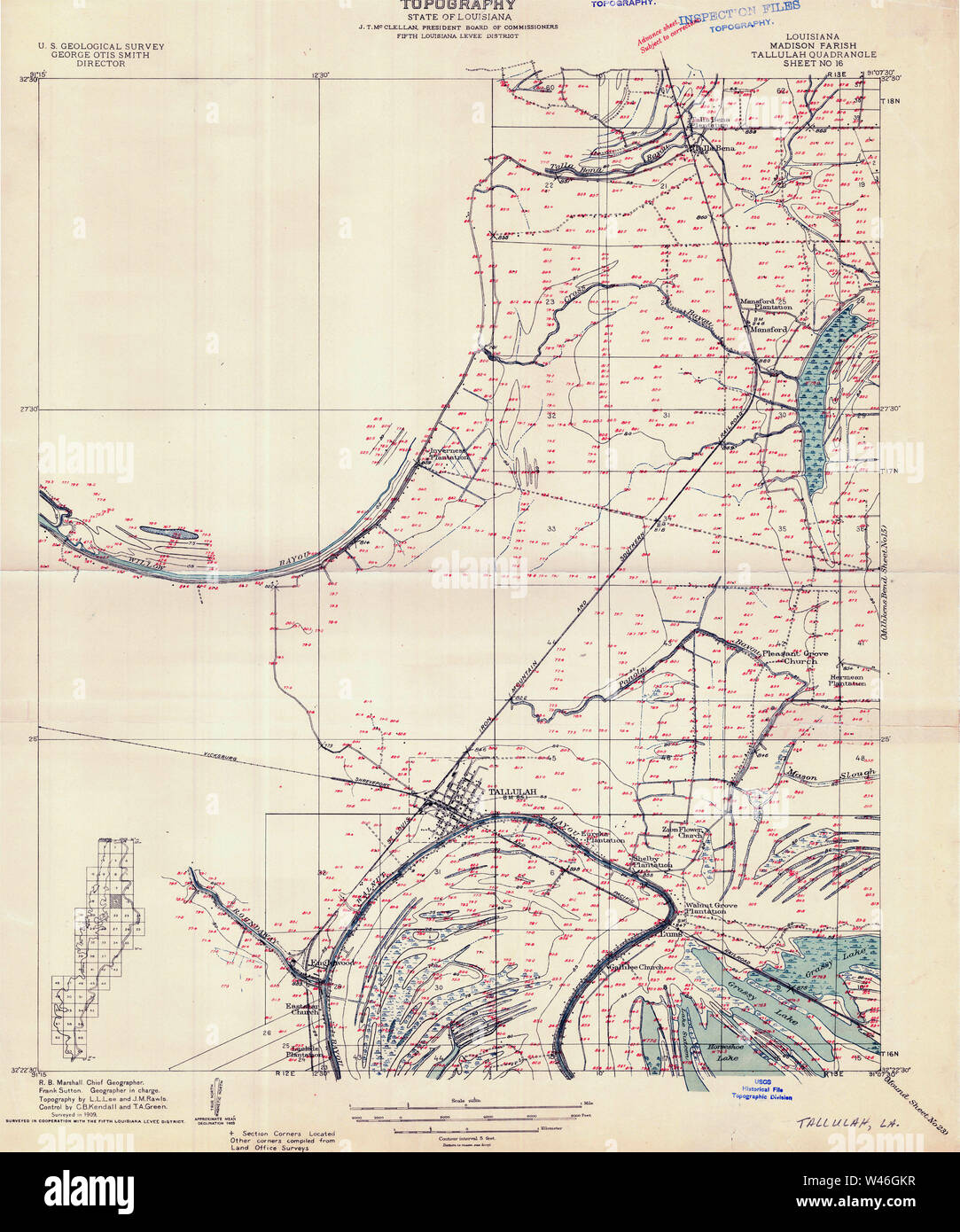 Tallulah louisiana map hires stock photography and images Alamy