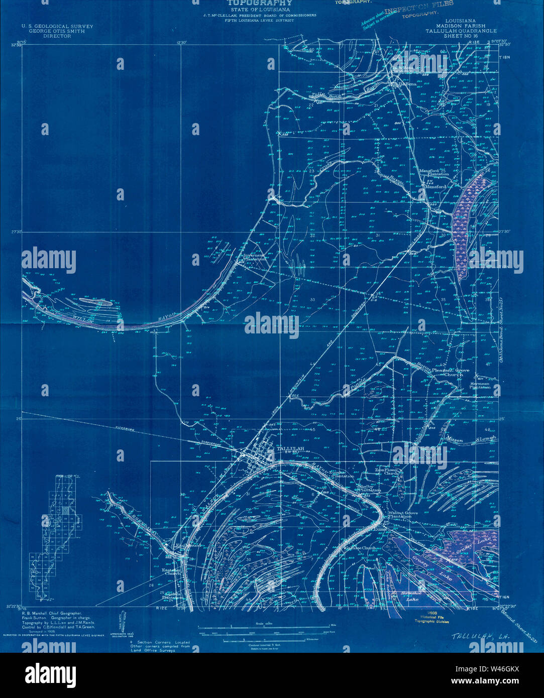 Tallulah louisiana map hires stock photography and images Alamy