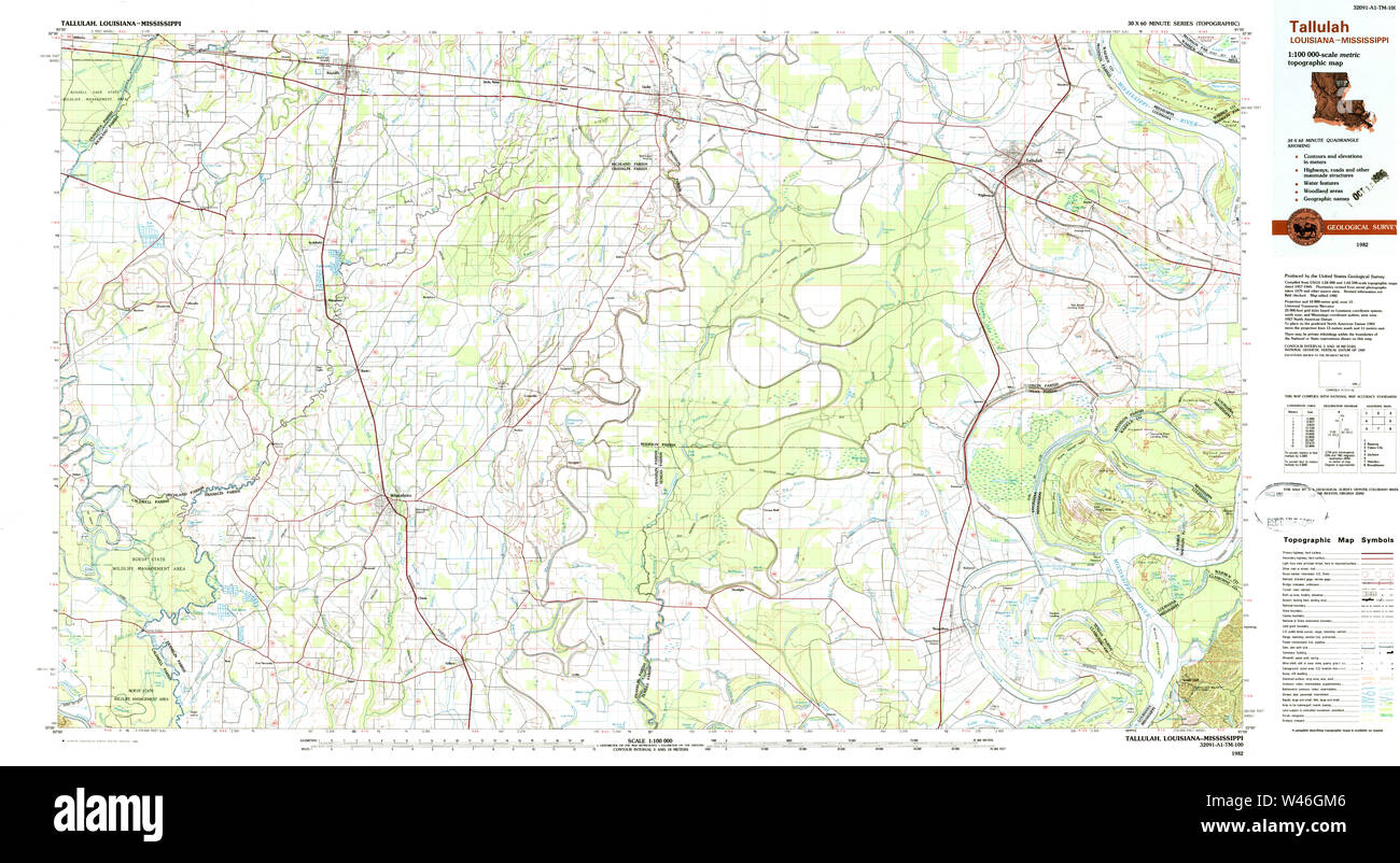 Tallulah louisiana map hires stock photography and images Alamy