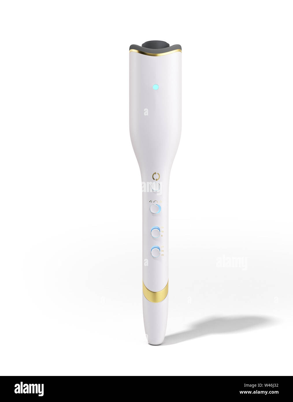 Modern White Electric Hair Perm Curling Iron 3d Render On White