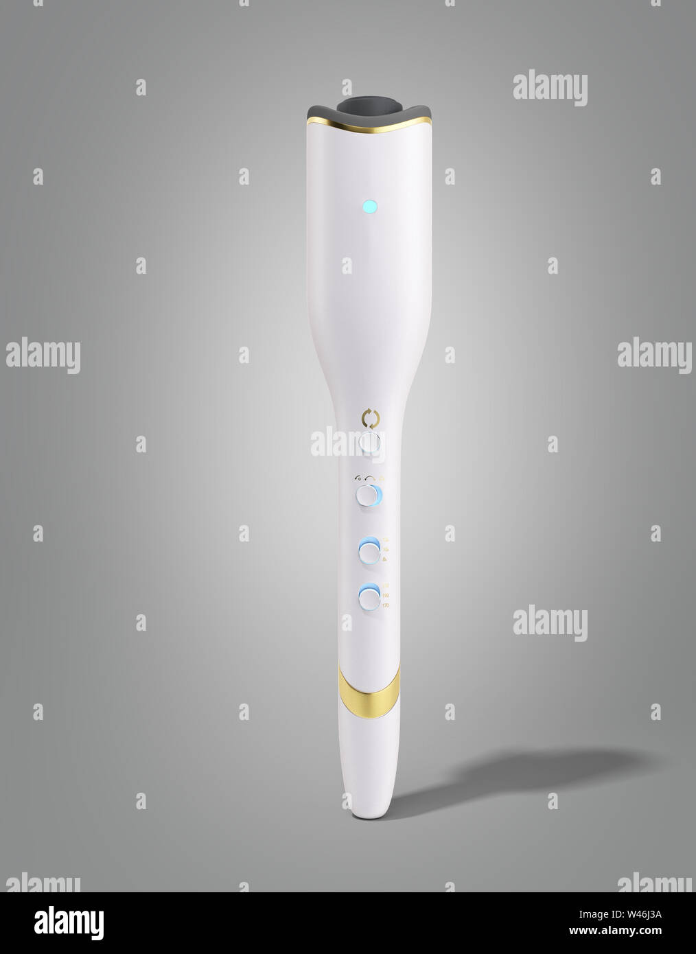 Modern White Electric Hair Perm Curling Iron 3d Render On Frey
