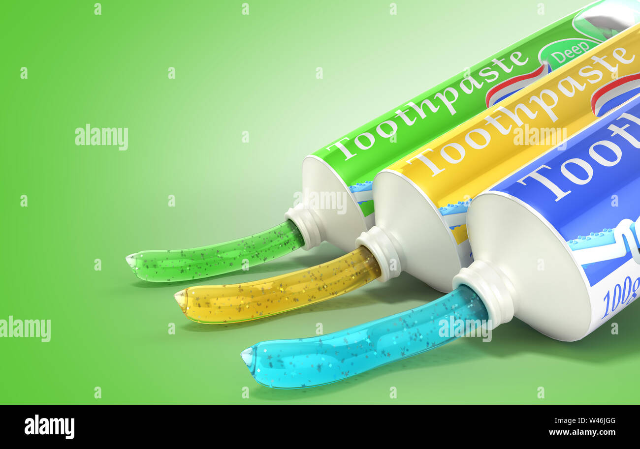 modern concept of the design of a tube of toothpaste toothpaste tubes
