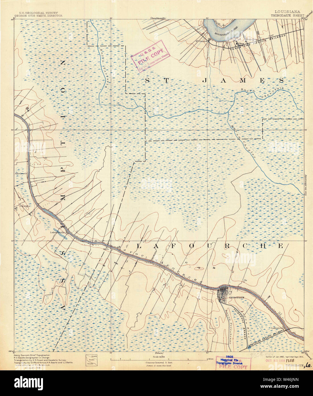 Thibodaux map hi-res stock photography and images - Alamy