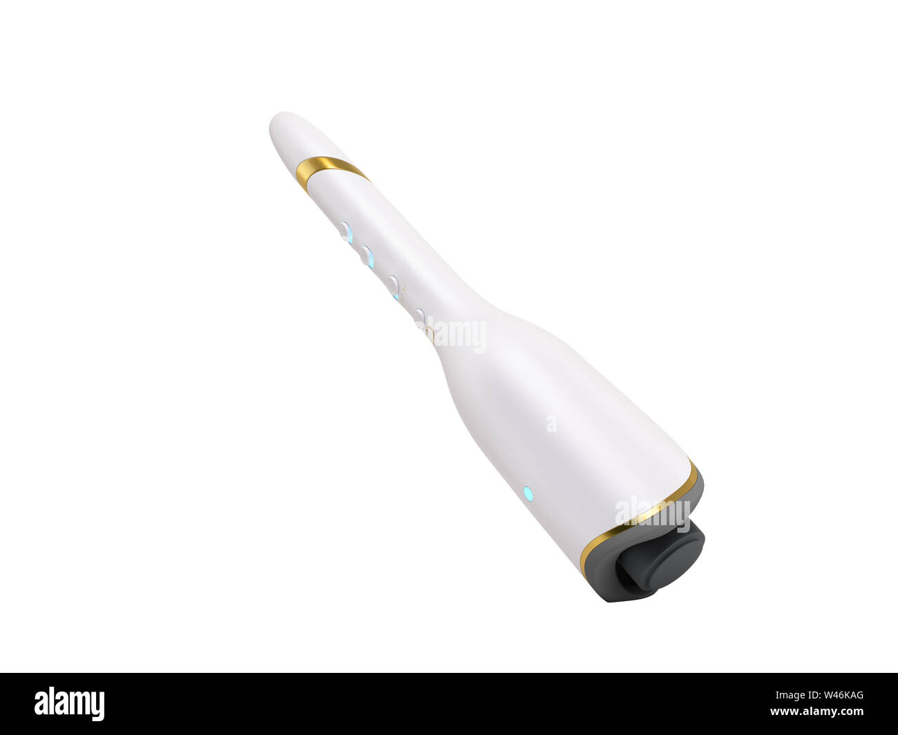 modern white electric hair perm curling iron 3d render on white no ...