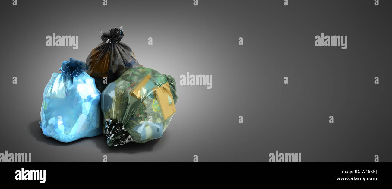 3d render full trash hi-res stock photography and images - Alamy