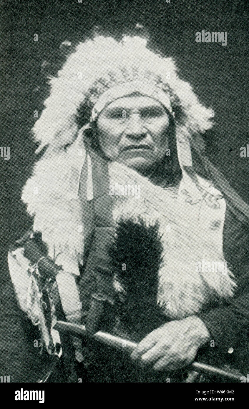Famous Indian Chief: Hooshtogl or Toim Hill, Shahaptian-Nez Perce tribe Stock Photo