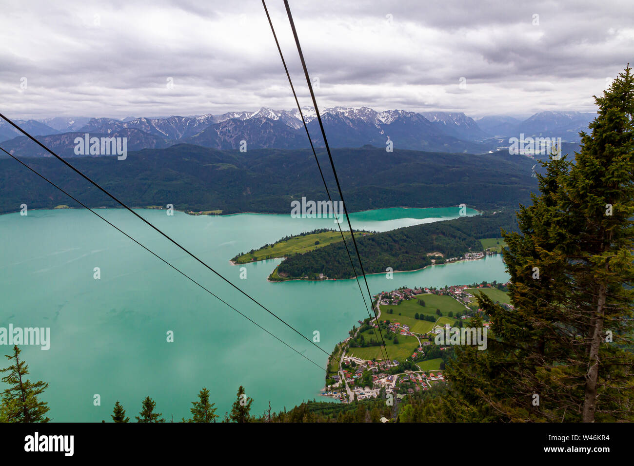 View on lake Walchensee, Bavaria Germany Stock Photo