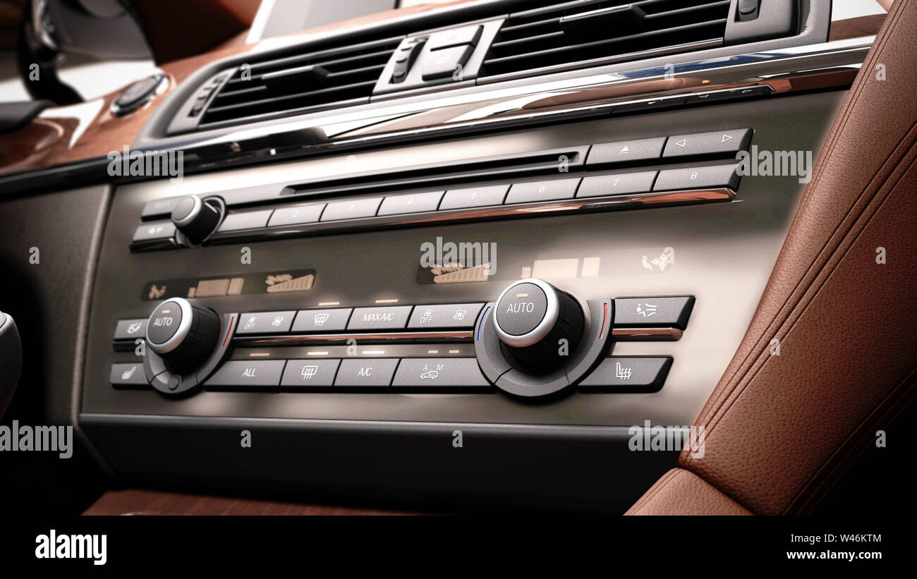The control panel in the car 3d render Stock Photo - Alamy