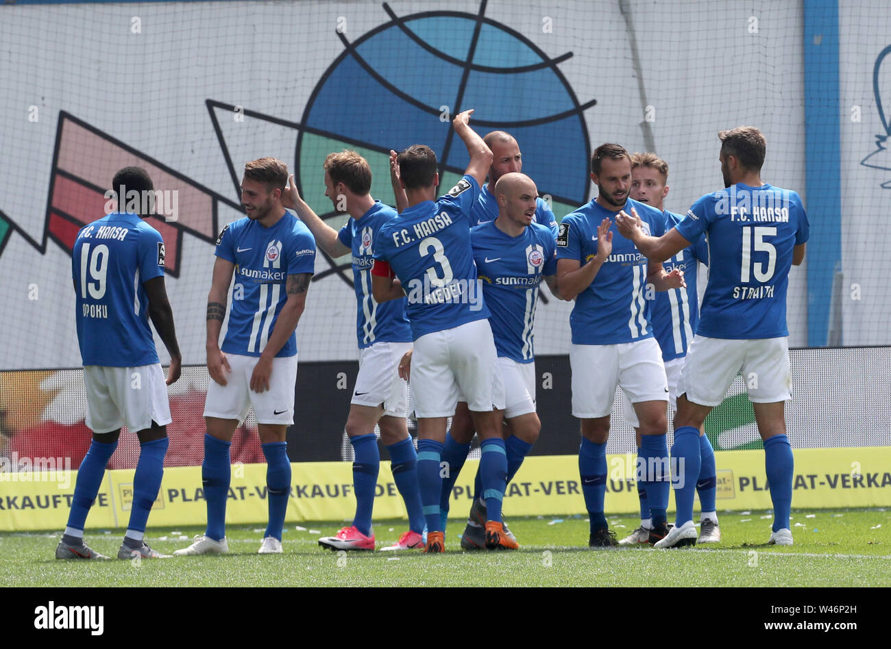 Rostock Germany 20th July 2019 Soccer 3rd League 1st Matchday Fc Hansa Rostock Viktoria Koln In