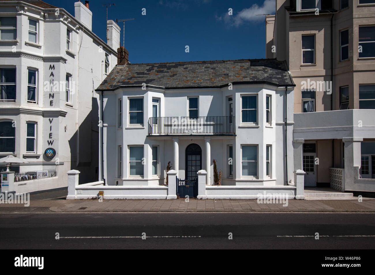 The old coast guard house in Worthing, West Sussex, UK Stock Photo