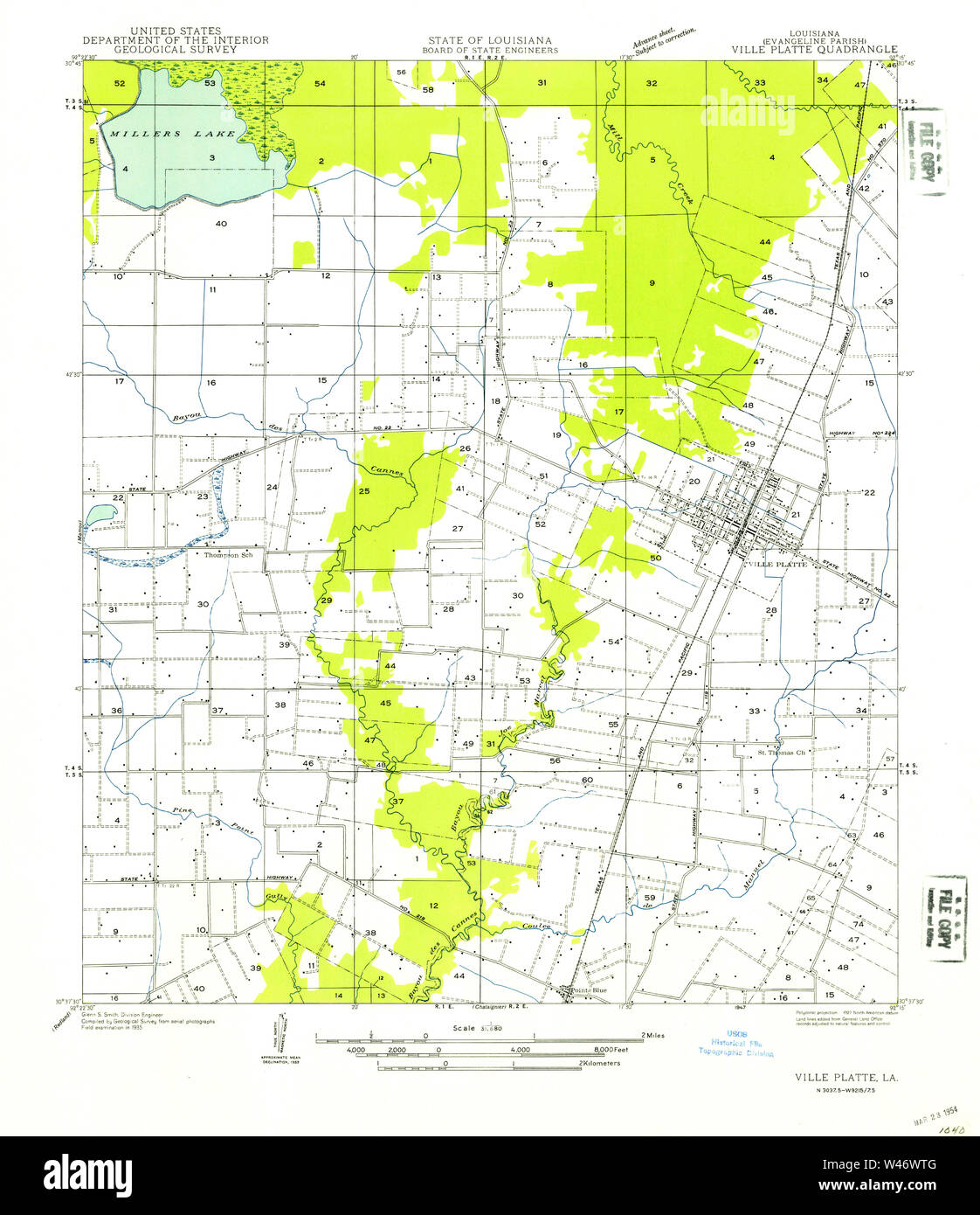 Ville platte louisiana map hires stock photography and images Alamy