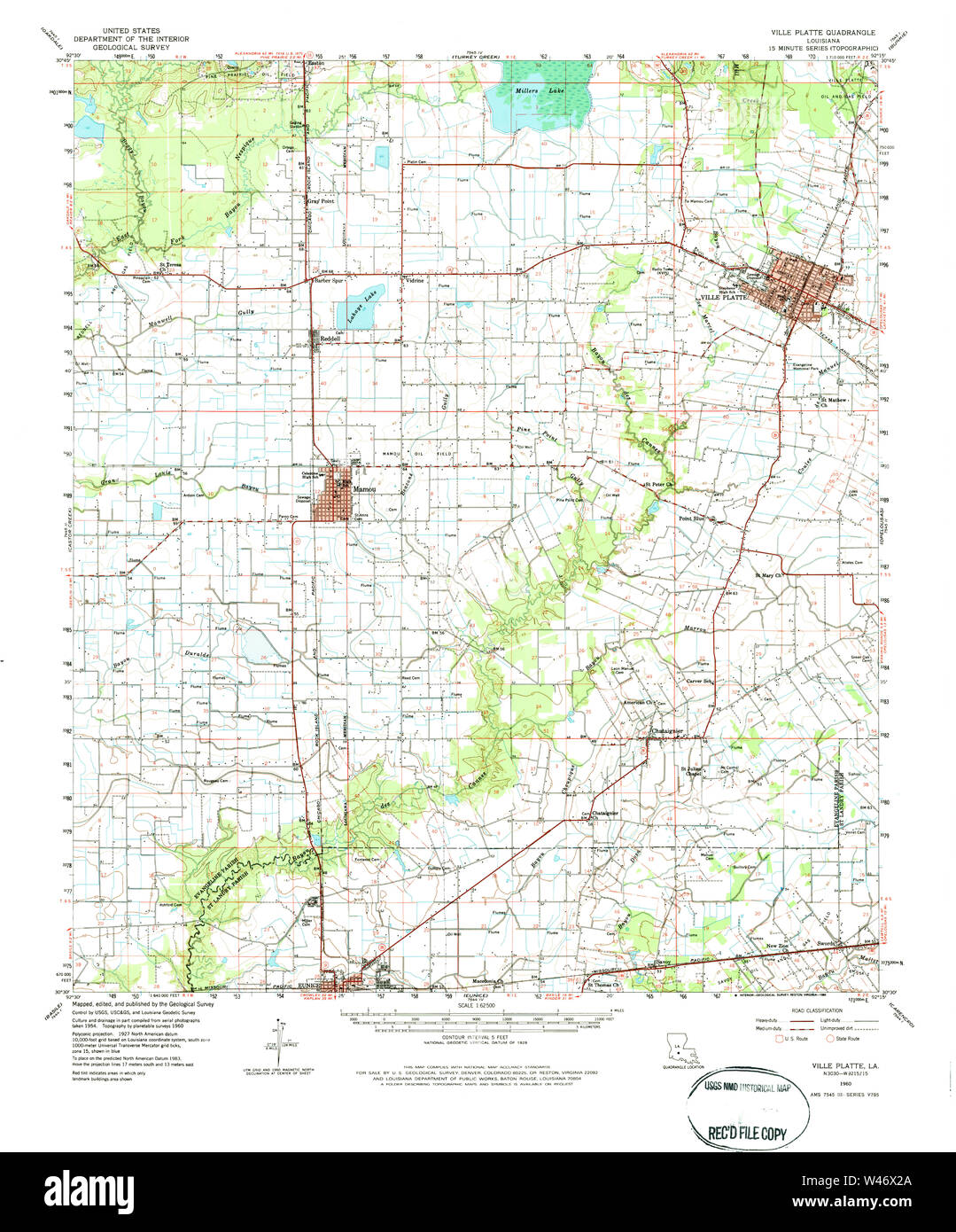 Map of ville platte hires stock photography and images Alamy