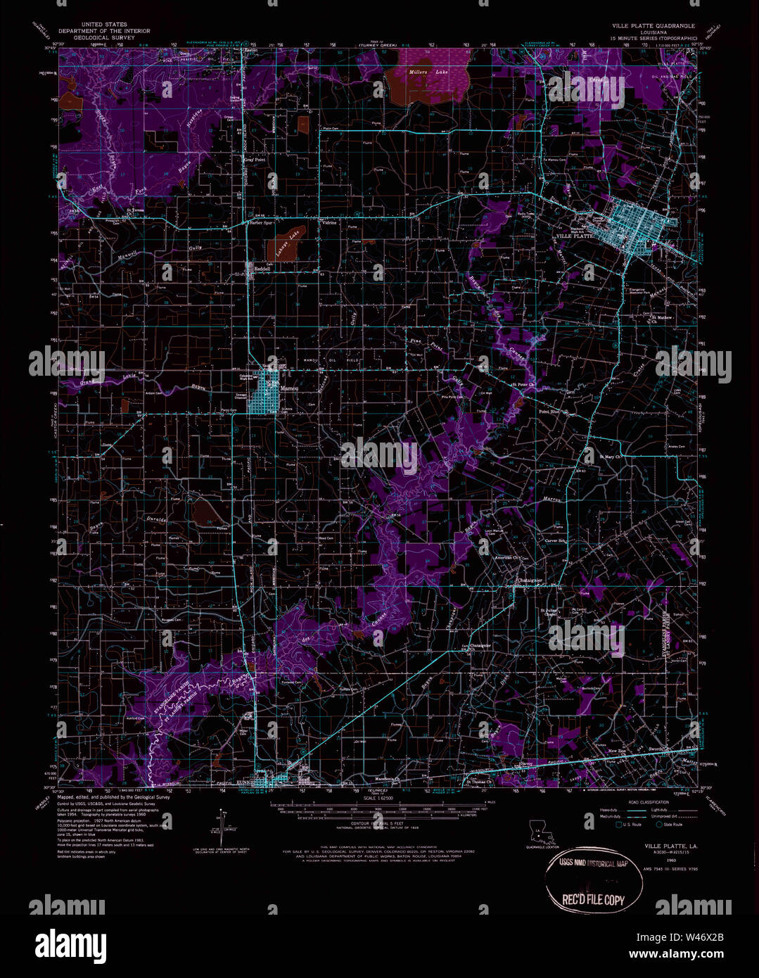 Ville platte louisiana map hires stock photography and images Alamy