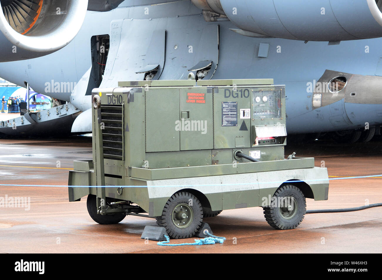 military airfield, aircraft air start unit Stock Photo Alamy