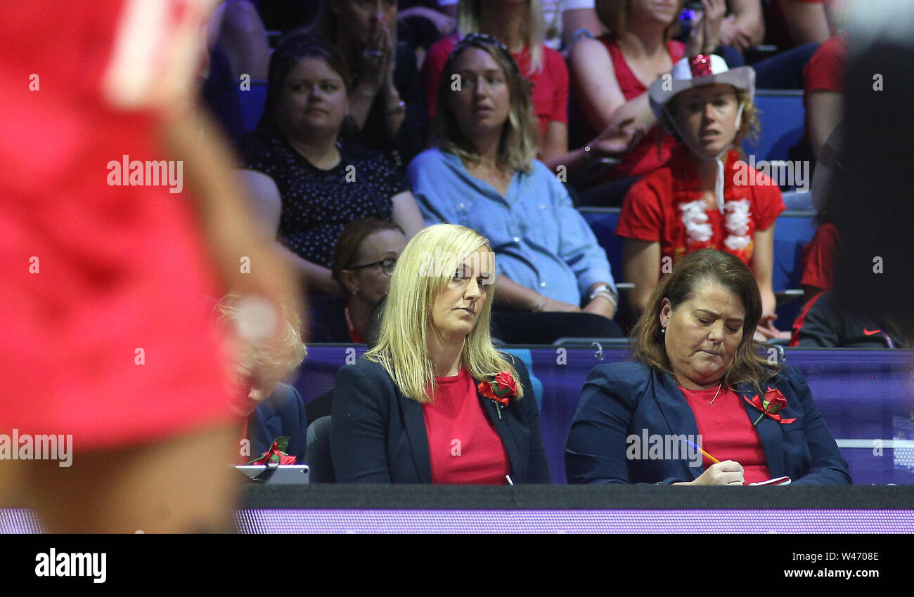 England coach Tracey Neville during the Netball World Cup match at the ...