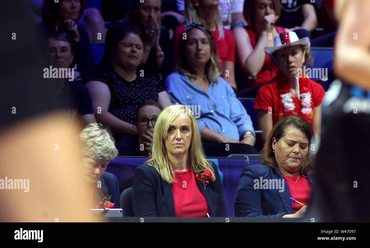 England coach Tracey Neville during the netball World Cup match at the ...