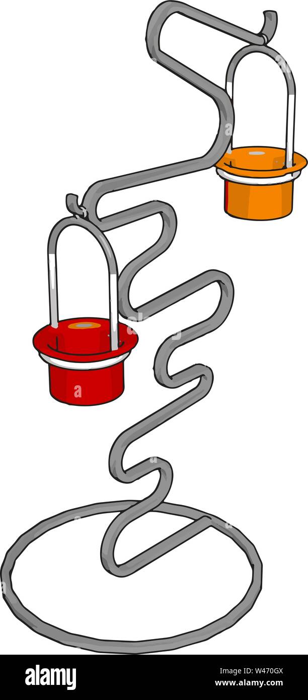 Weird item, illustration, vector on white background. Stock Vector