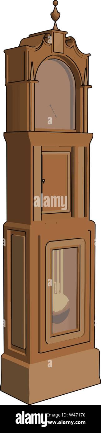 Old retro clock, illustration, vector on white background Stock Vector ...