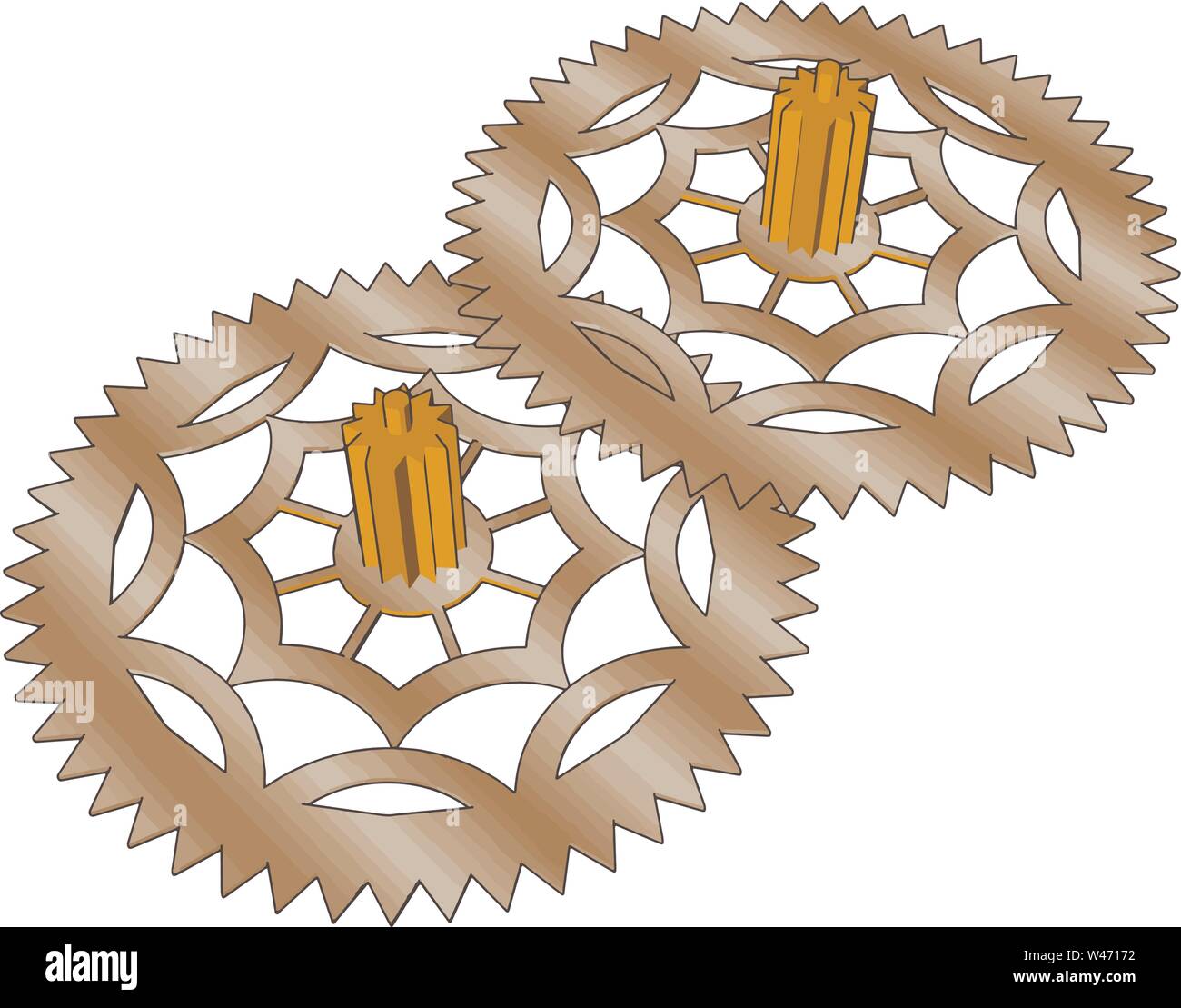 Two cogwheel illustration Cut Out Stock Images Pictures Alamy