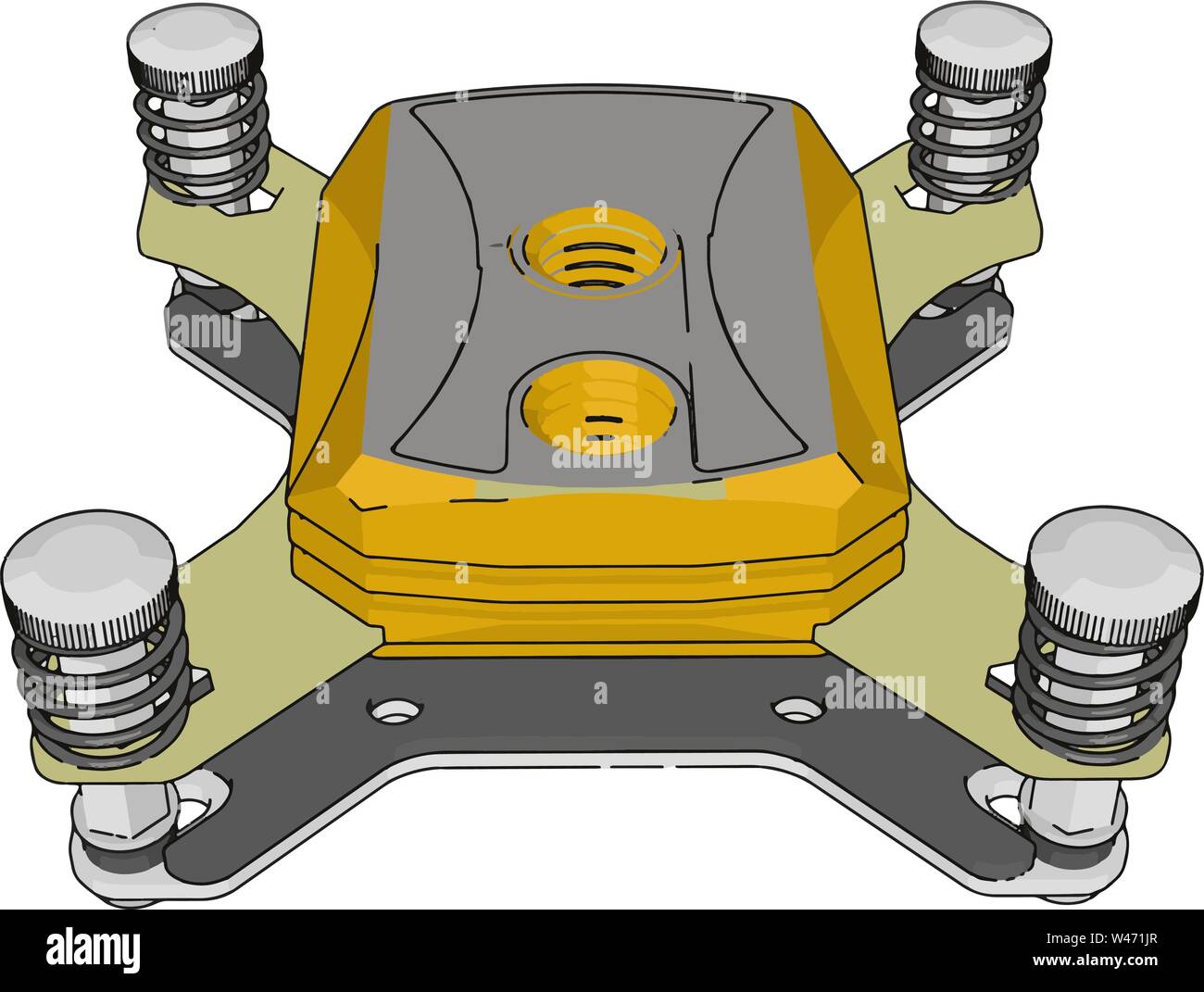 Processor cooling, illustration, vector on white background Stock ...