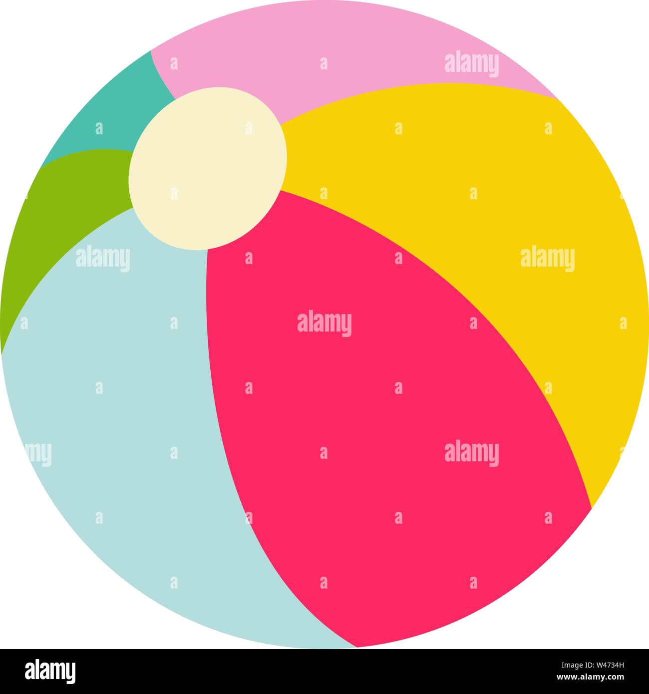 Beach ball, illustration, vector on white background Stock Vector Image