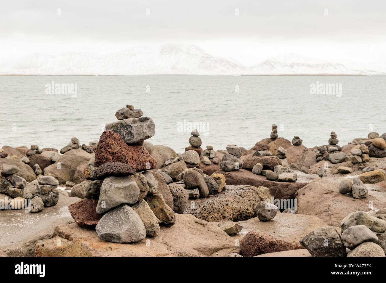 Square Rocks Iceland Reykjavik beach stones hi-res stock photography and images - Alamy