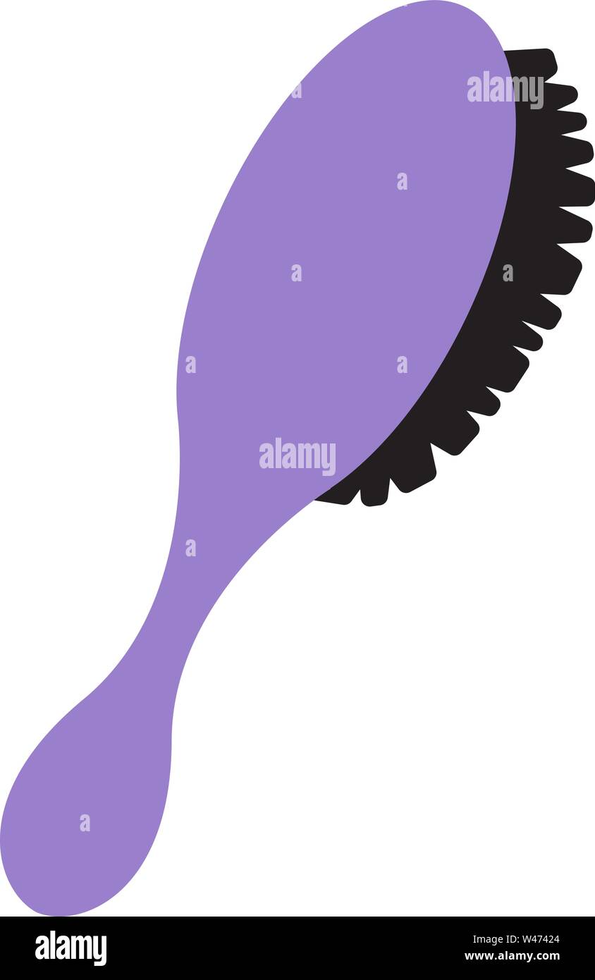 Purple comb, illustration, vector on white background. Stock Vector
