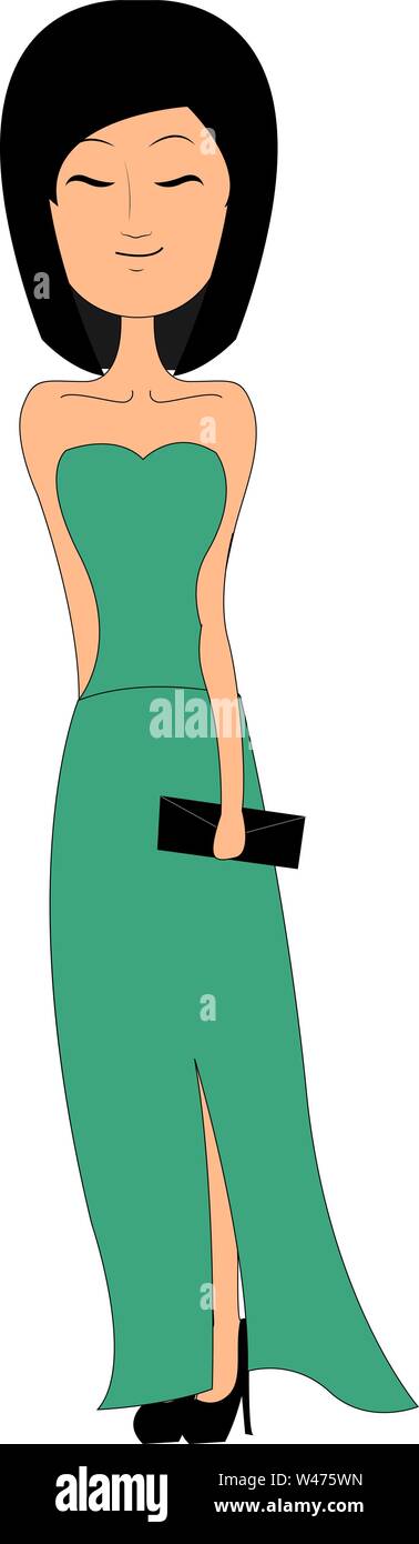 Blue black and green dress Stock Vector Images - Alamy