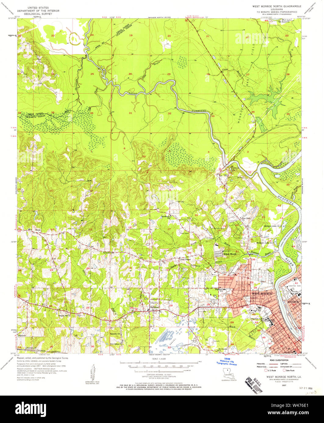West monroe louisiana map hires stock photography and images Alamy