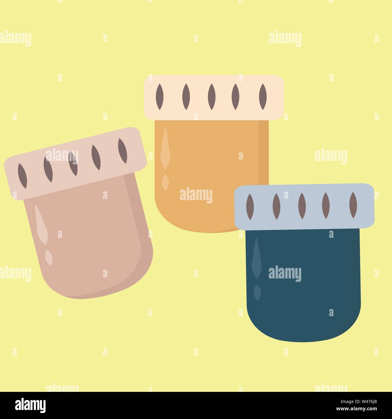Gouache, illustration, vector on white background. Stock Vector