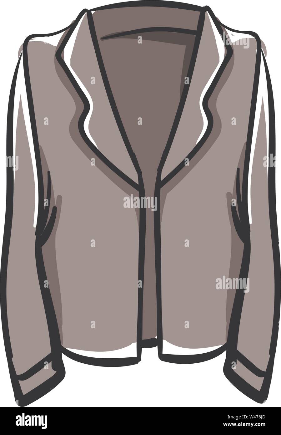 Men blazer, illustration, vector on white background. Stock Vector