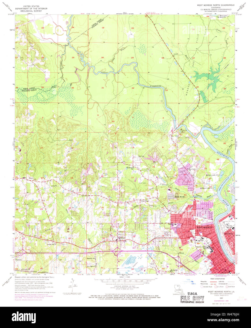 West monroe louisiana map hires stock photography and images Alamy