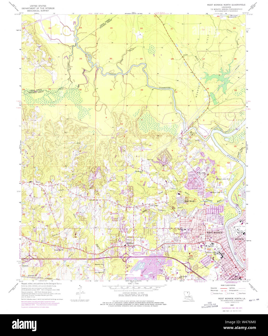 West monroe louisiana map hires stock photography and images Alamy