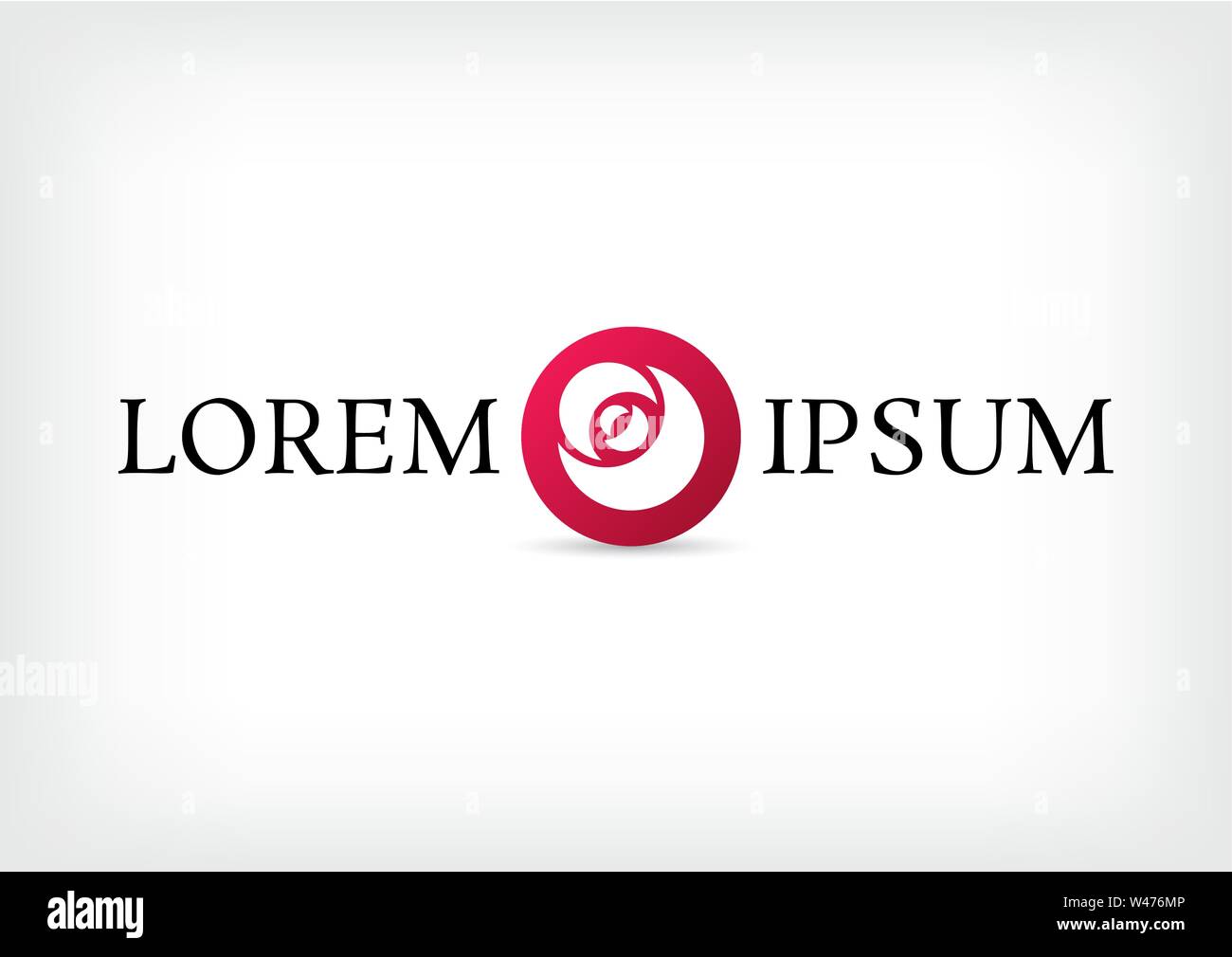 circle rose vector logo design template, beauty icon, curve floral ...