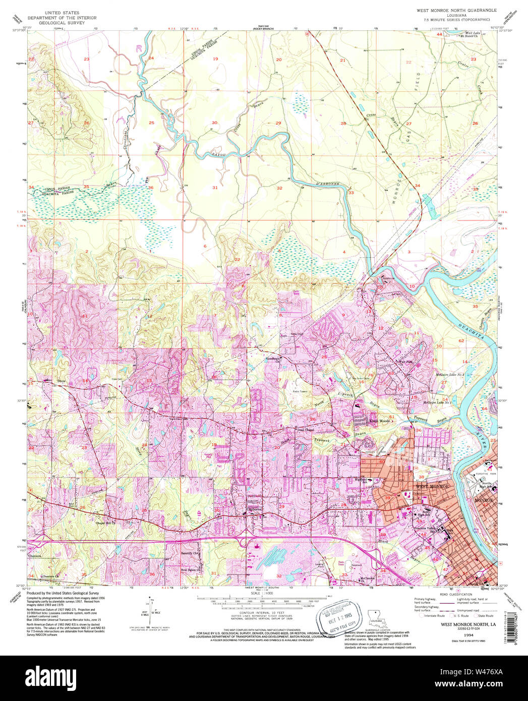 West monroe louisiana map hires stock photography and images Alamy
