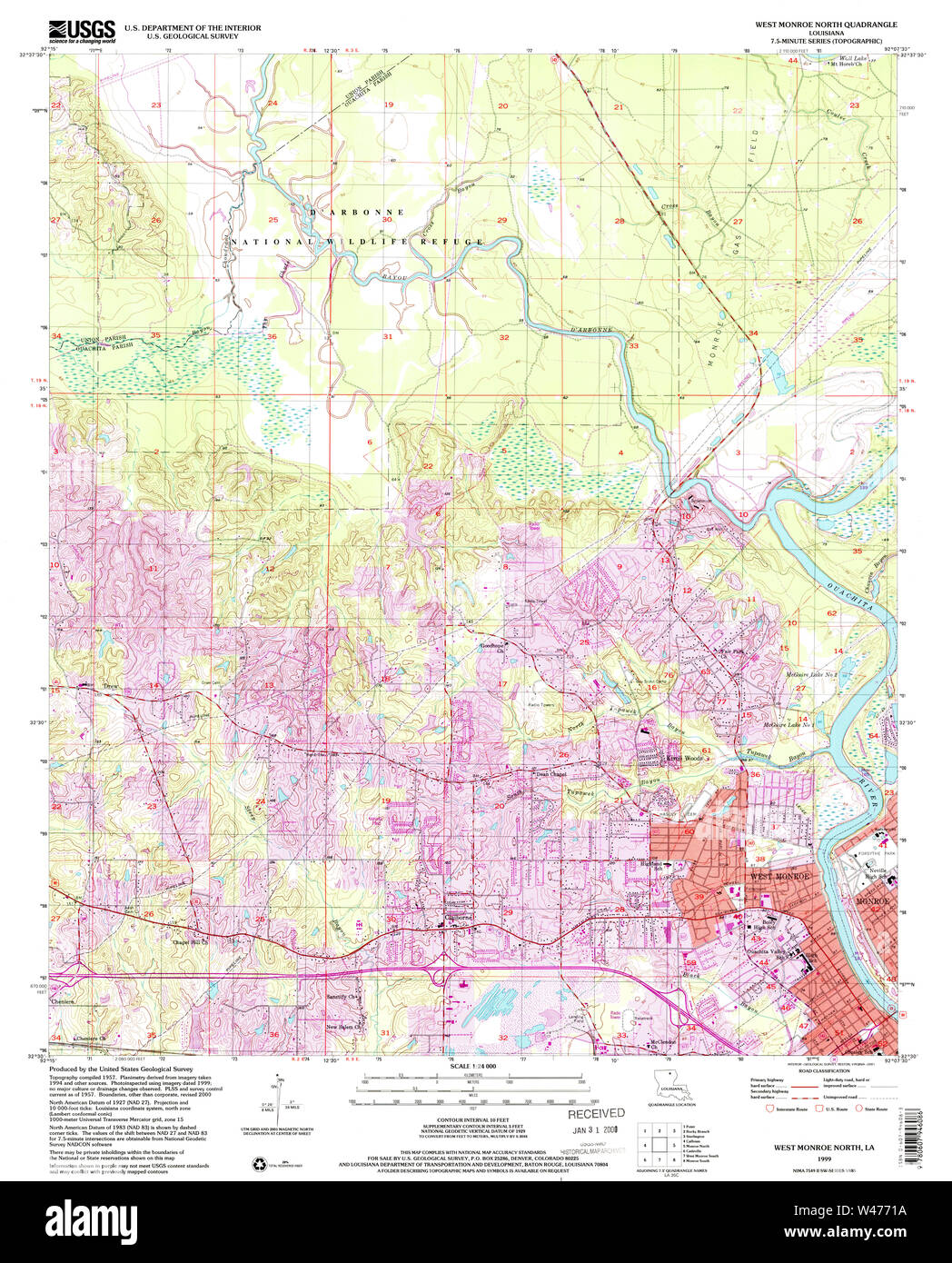 West monroe louisiana map hi-res stock photography and images - Alamy