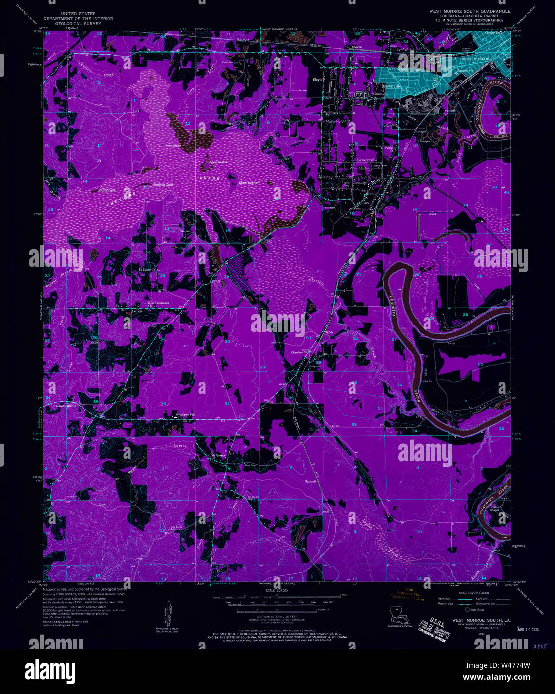 West monroe louisiana map hires stock photography and images Alamy
