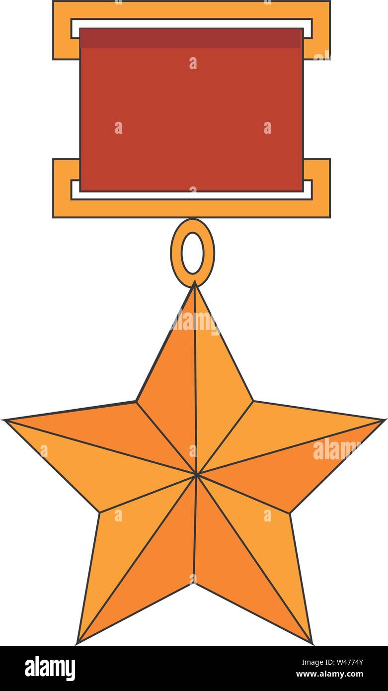 Soviet union star, illustration, vector on white background. Stock Vector
