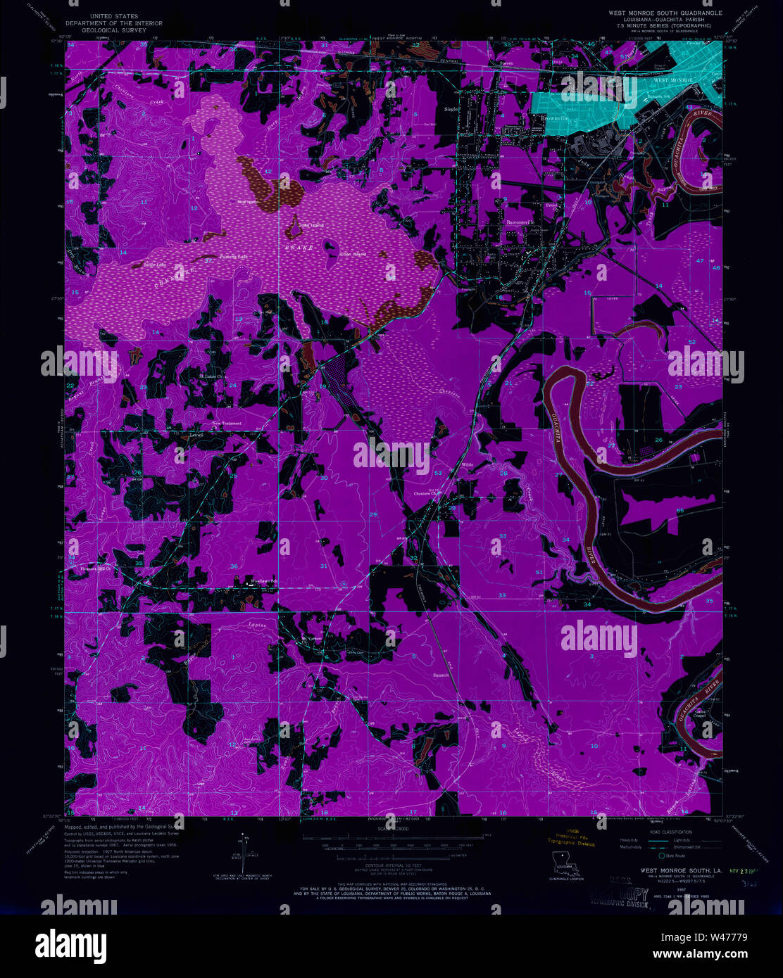 West monroe louisiana map hires stock photography and images Alamy