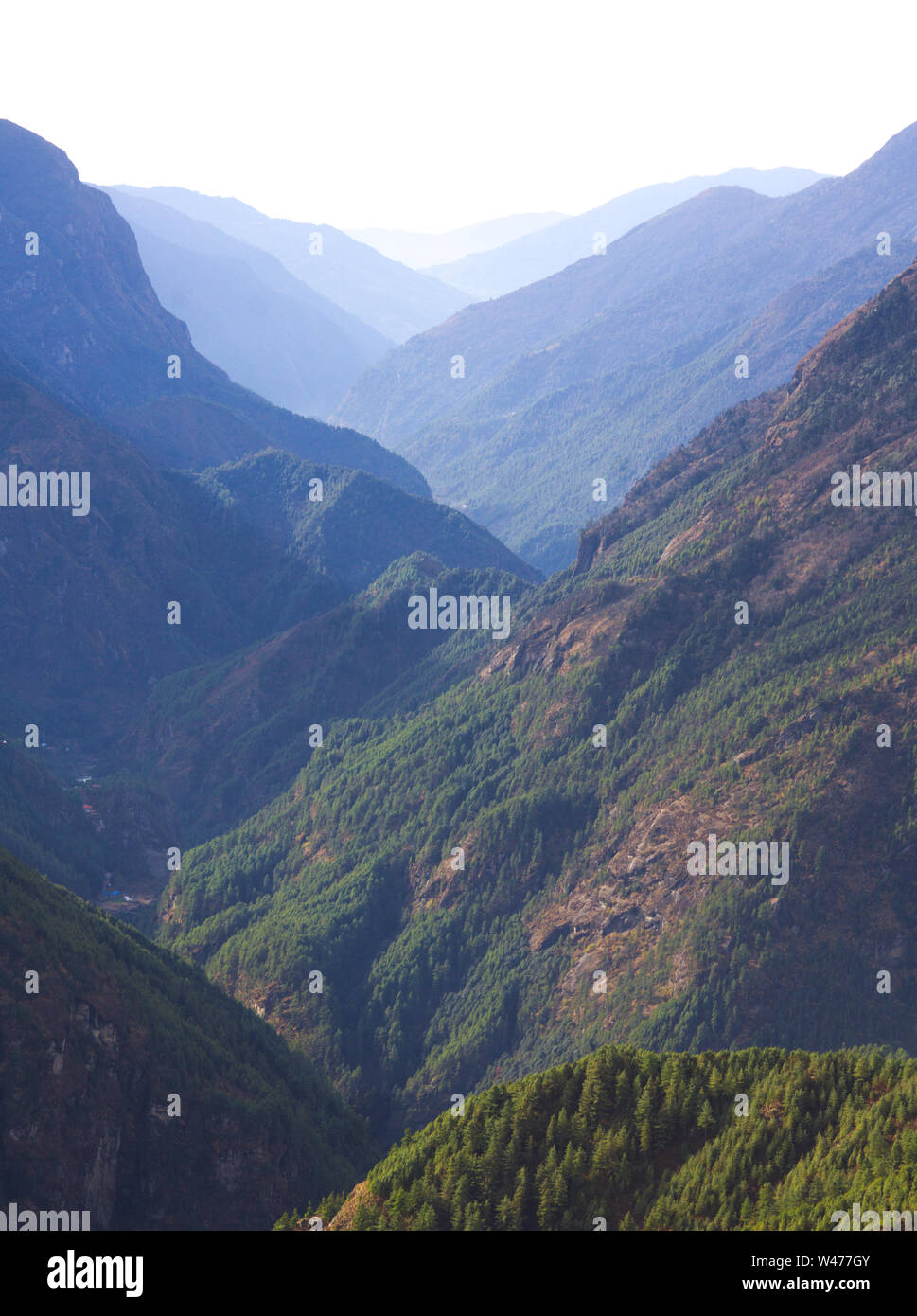 Ridges of the Himalaya foothills, Nepal Stock Photo