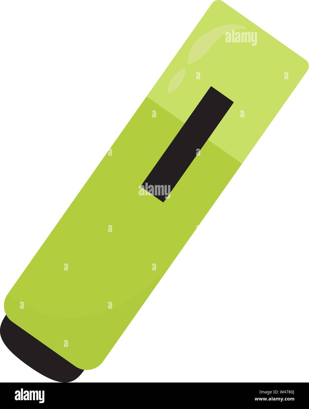 Green marker, illustration, vector on white background Stock Vector