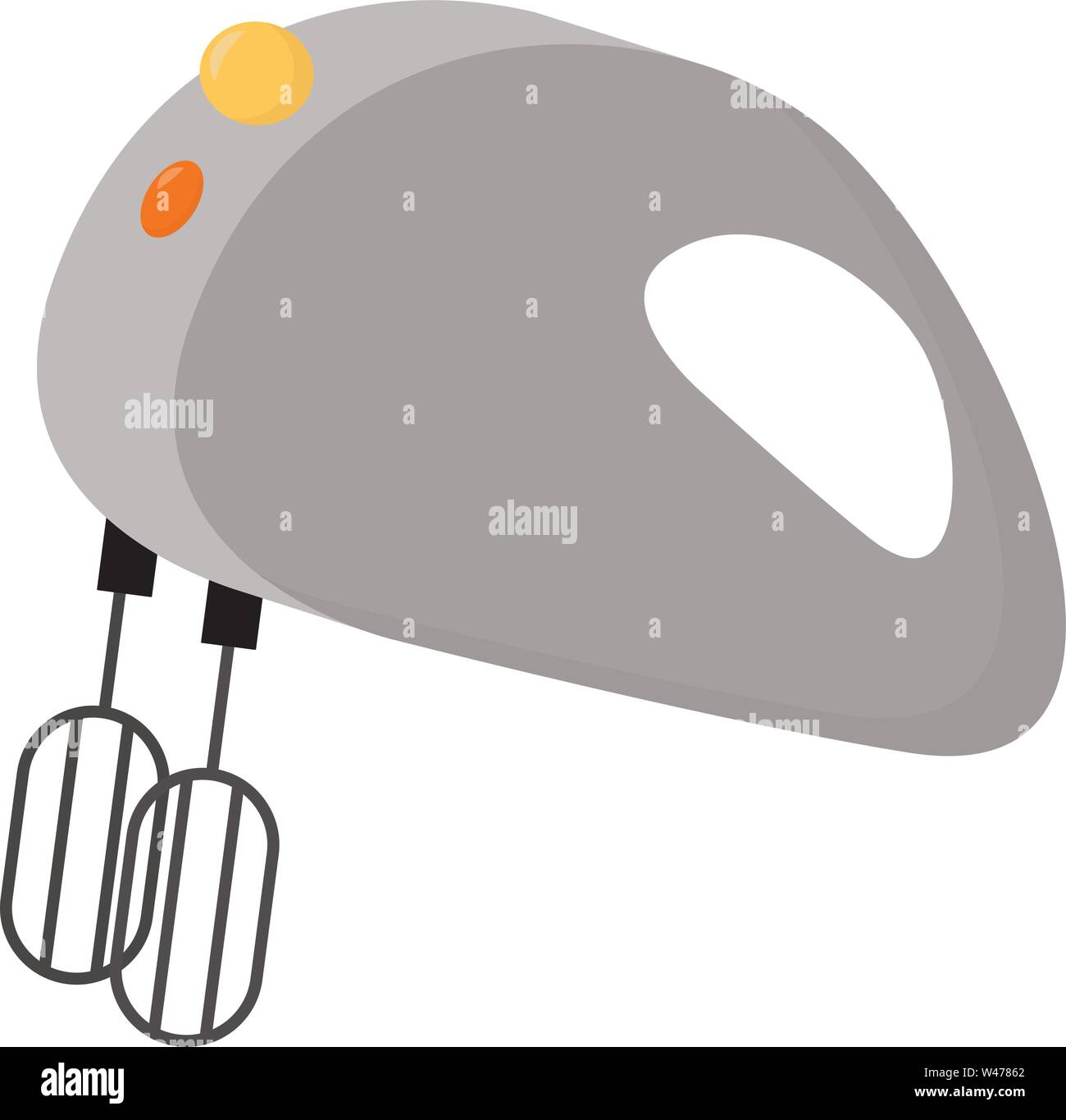 Silver mixer, illustration, vector on white background. Stock Vector