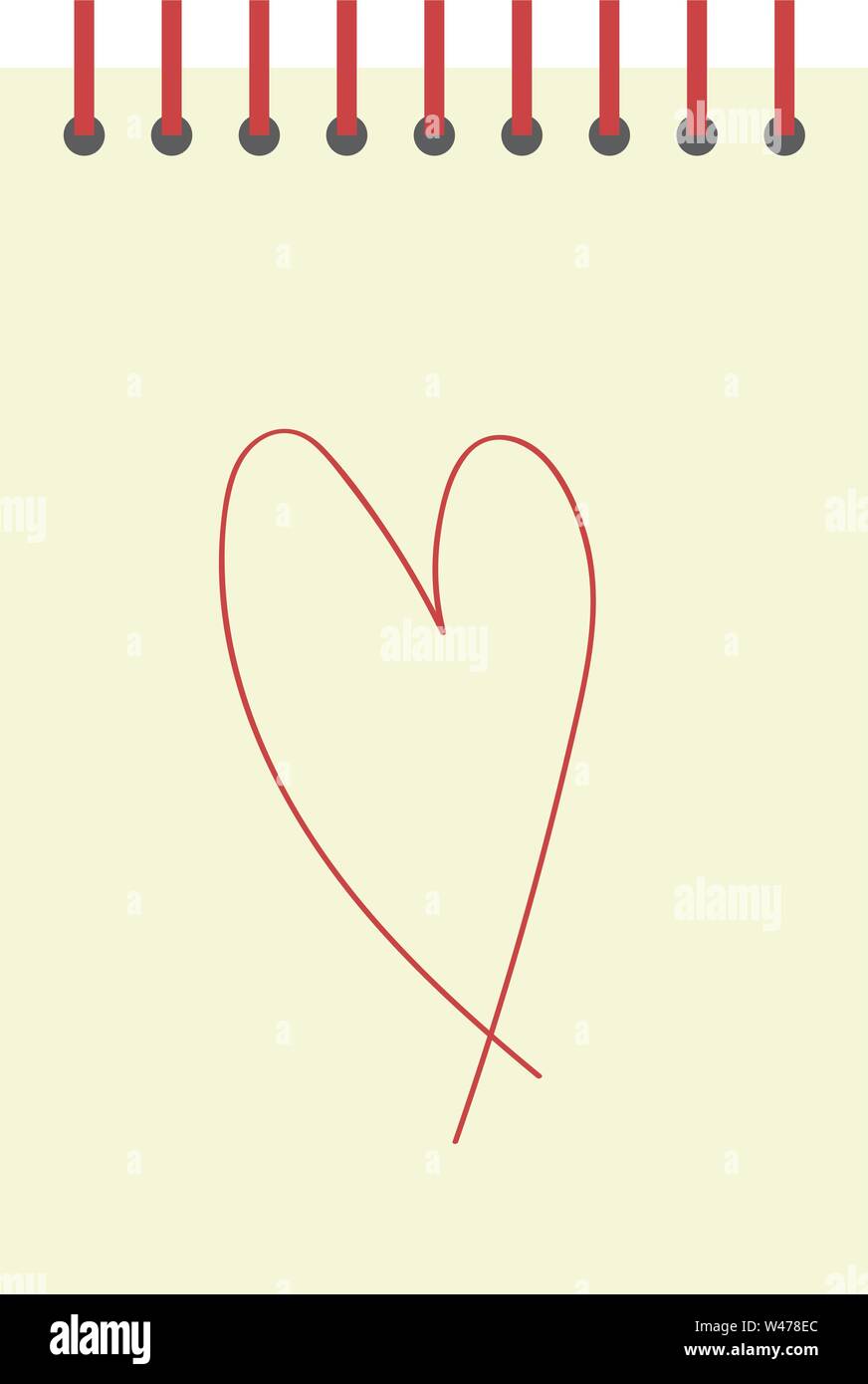 Heart drawing, illustration, vector on white background Stock Vector ...