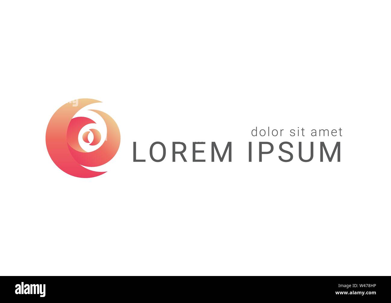 curve rose vector logo design template, beauty icon, floral abstract ...