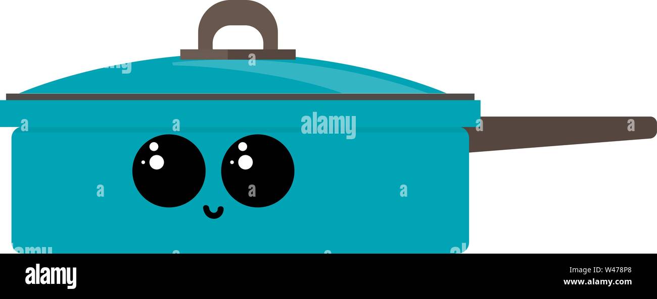 Happy oven, illustration, vector on white background. Stock Vector