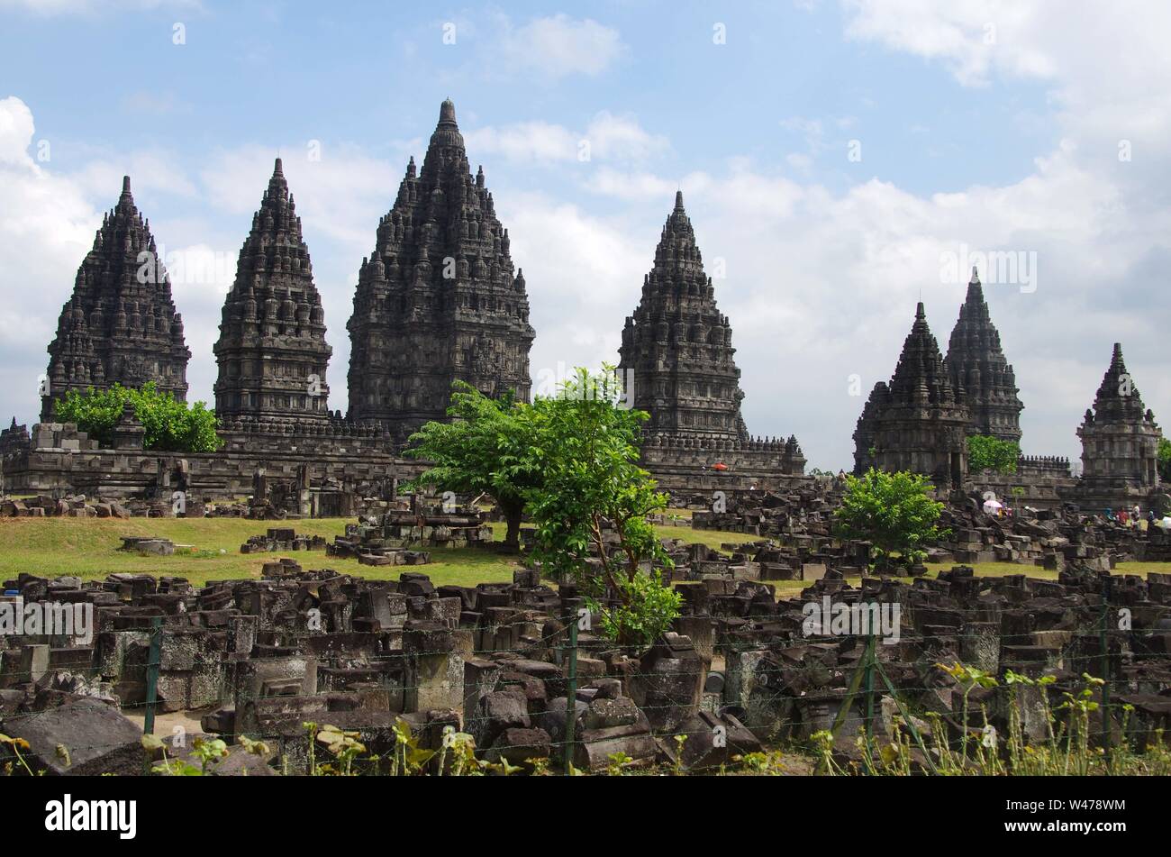 The Prambanan temple near Yogyakarta on the Java island in Indonesia ...
